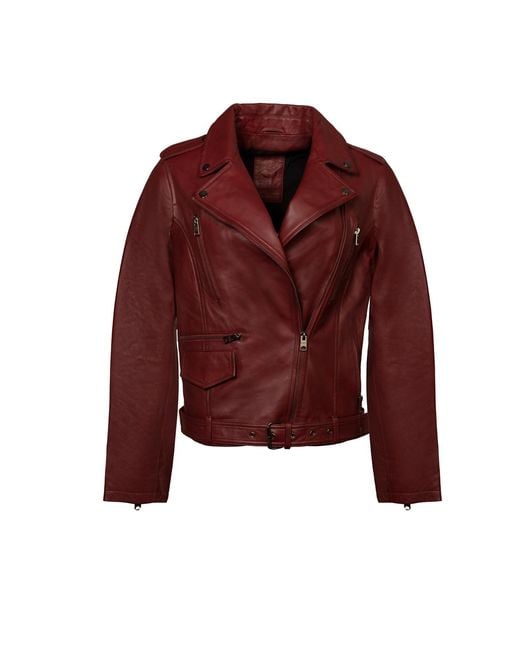 Zasta Studio Red Ale Biker Leather Jacket