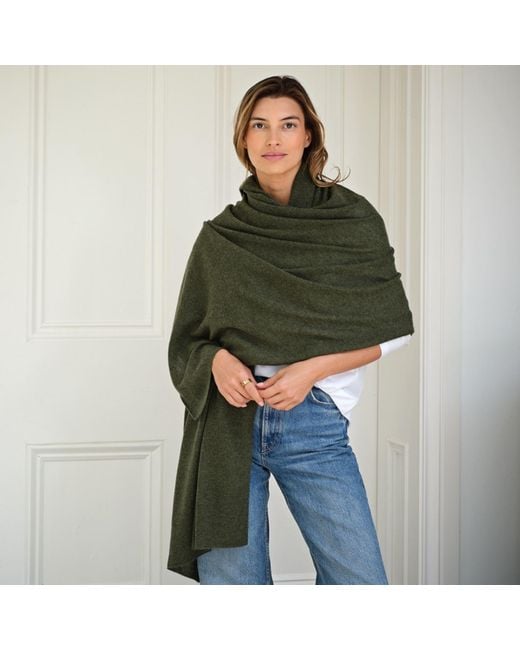 Cove Green Lola Cashmere Travel Wrap