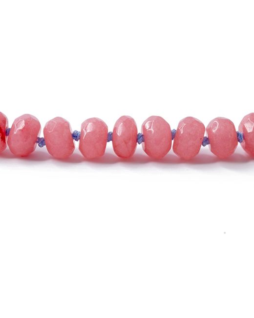 Bombyx House Red Jade Aquamarine Alternating Necklace