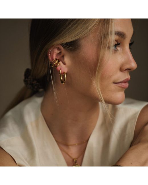 Divine Aria Metallic Chunky Ear Cuff Tarnish Free
