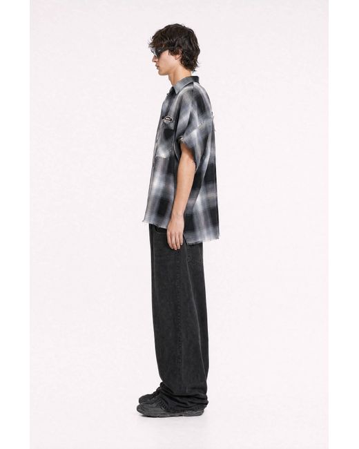 mysimplicated Black Division Sleeveless Shirt for men