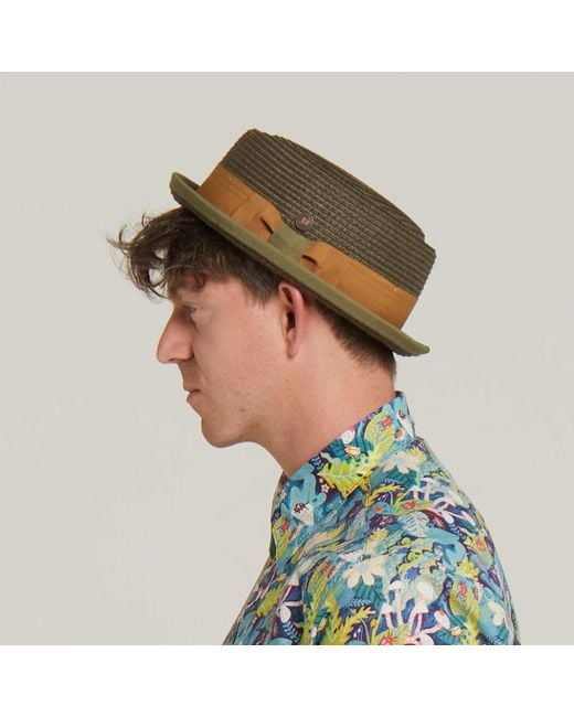 Dasmarca Hats Green Dasmarca Rico Summer Telescope Crown Lightweight Breathable Rude-Boy Mod Porkpie Hat for men
