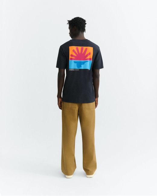 Thinking Mu Blue Mediterranean Sunrise Zach T-Shirt for men