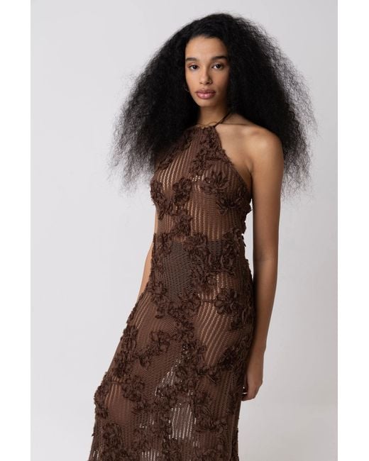 Amy Lynn Brown Cici Floral Crochet Maxi Dress