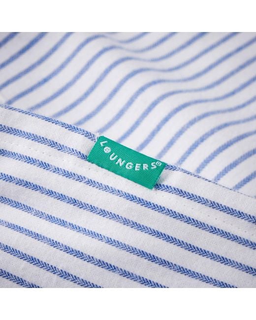 Lounge Blue Organic Cotton Loungewear Trousers-Pants And Striped Design for men