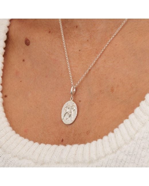 Lily Charmed Metallic Sterling Gemini Zodiac Charm Necklace