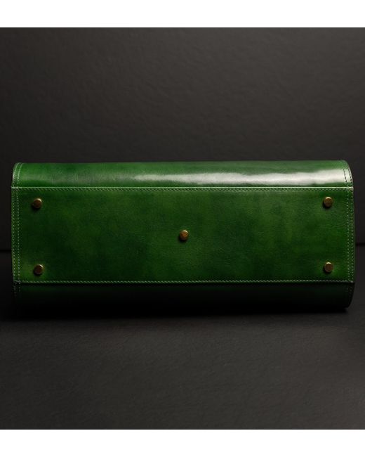 Time Resistance Green Large Leather Doctor Bag