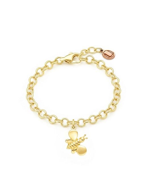 Unaloe Metallic Vermeil Bee Charm Bracelet – Chic Jewelry