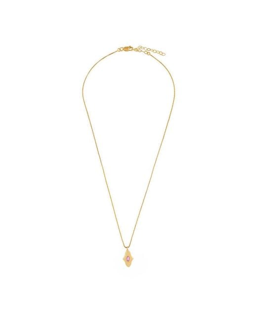 Opium Jewels Metallic Birthstone Hamsa Necklace