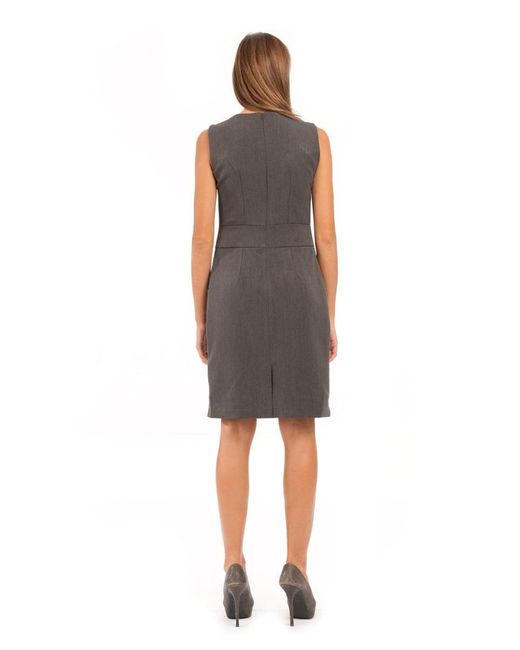 Conquista Gray Sleeveless Waist Dress