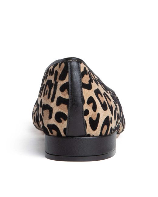 Beautiisoles by Robyn Shreiber Made in Italy Black Neutrals Beatrice Animal Printed Suede Comfortable Elegant Flat Ballerina