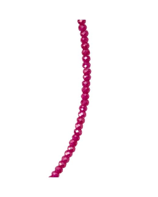 Bombyx House Red Birthstone July Ruby Bead Necklace