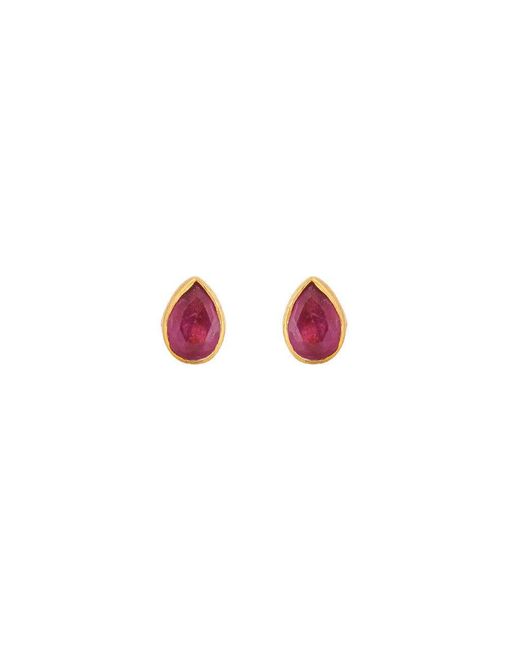 Opium Jewels Pink Tiny Teardrop Studs