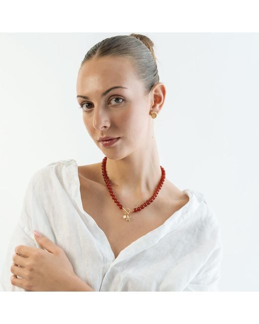 Miss Cecilia Metallic Seashell Earrings