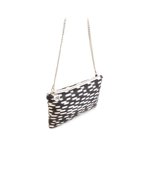 SJW BAGS LONDON Black Aquila Ikat Clutch Bag