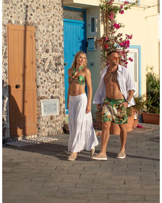 Hustle Green Dolce Vita Swim Shorts for men