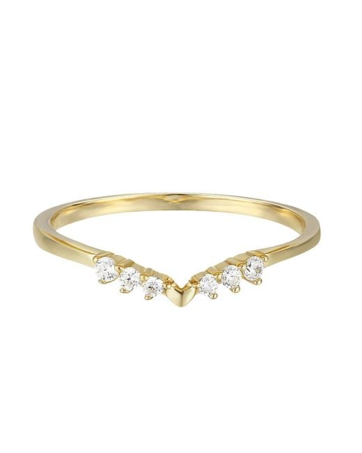 Azura Jewelry New York Metallic Hearty Heart Stacking Band Vermeil