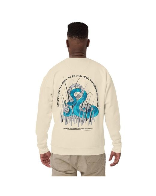 Anchor and Crew Blue Neutrals Bone Snake Another Good Day Cotton Blend Sweatshirt for men