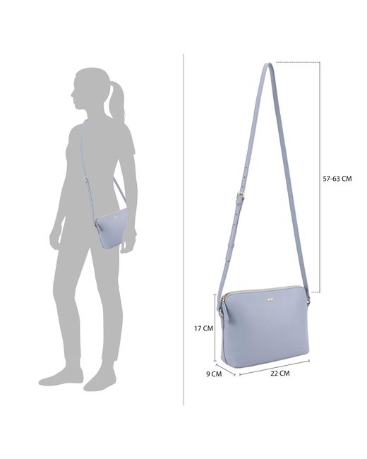 Paul Costelloe Blue Lenya Leather Crossbody Bag