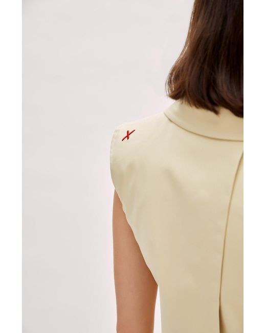 Pcfg Natural Neutrals Woven Crop Vest