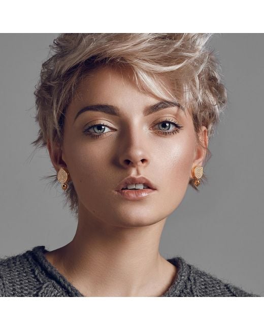 Meulien Metallic Dancing Waterdrop Earrings
