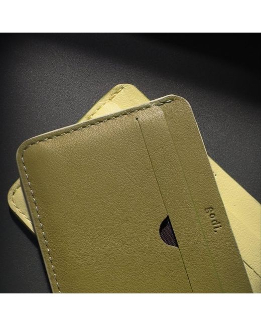 godi. Green Handmade Leather Cardholder
