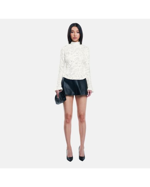 OW Collection White Cassie Long Sleeve Blouse