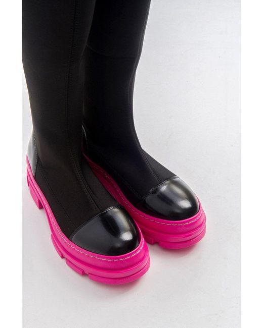 Prologue Shoes Brown Bella & Fuchsia Scuba Boot