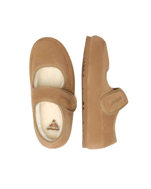 EverAu Australia White Adjustable Strap Slippers