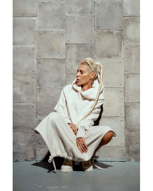 Cream hoodie dress sale