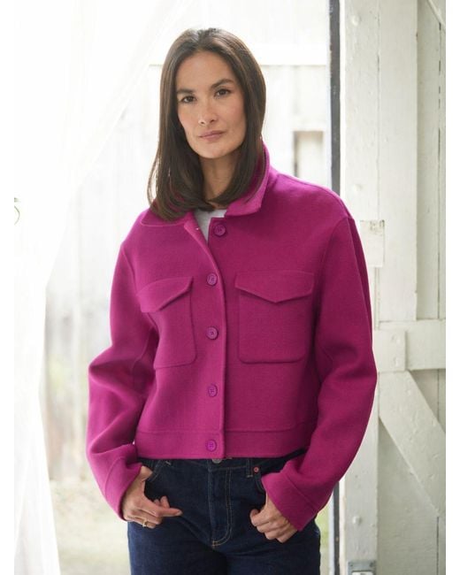 Guards London Purple Arabella Wool Cashmere Short Jacket