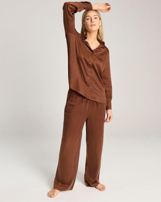 Nudea Brown Eco-Luxe Drawstring Trouser