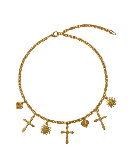 Caramel Vintage Jewellery Metallic Vintage Plated Believe Cross Necklace