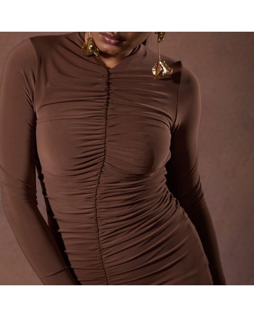 Celestine & Mae Brown Zinnia Maxi Dress