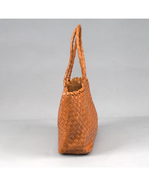 Rimini Brown Woven Leather Handbag 'amadea'