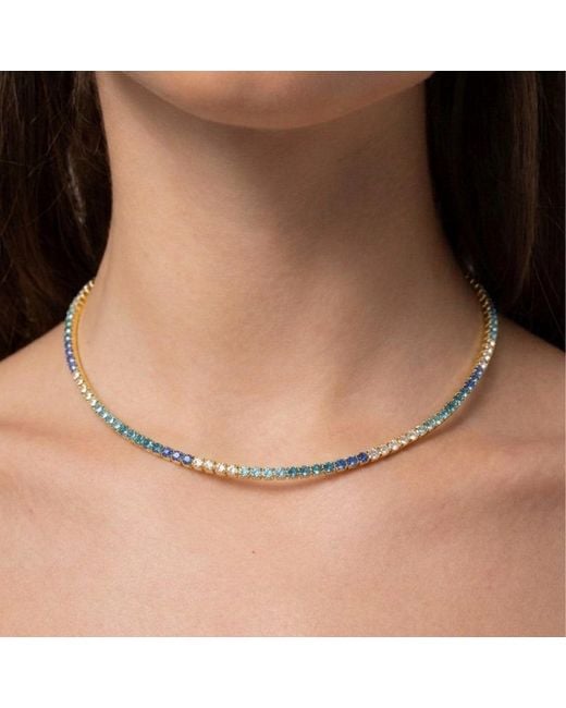 Latelita London Metallic Inner Light Choker Aqua