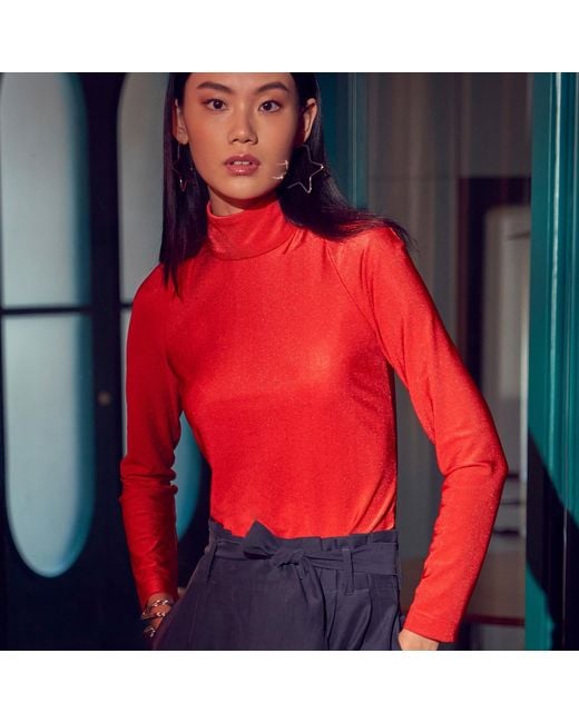 Emma Wallace Red Yenia Top