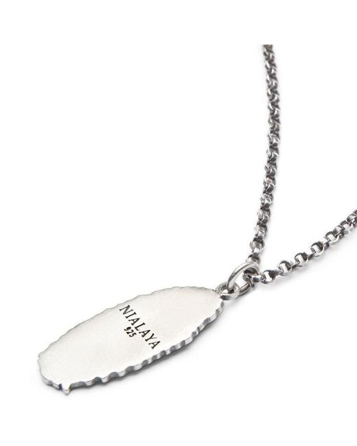 Nialaya Metallic Our Lady Of Guadalupe Sterling Pendant Necklace for men