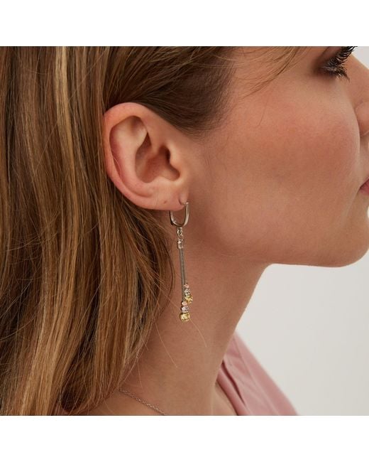 Spero London Metallic Dorissa Sterling Drop Earring Multicolour Beads
