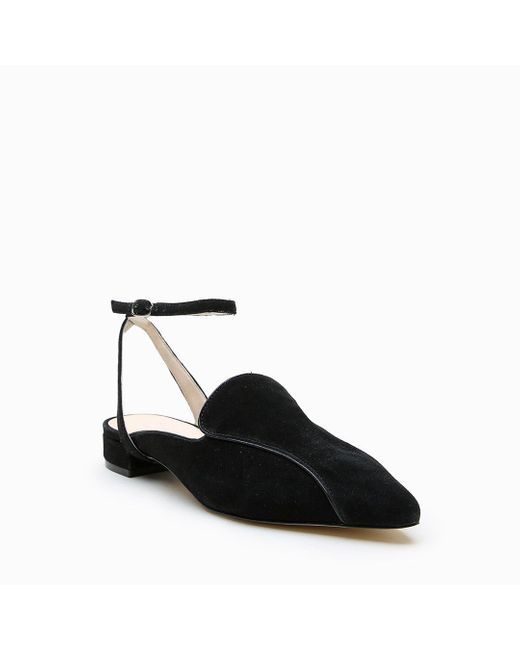 Alterre Black Suede Marilyn Pointed Loafer