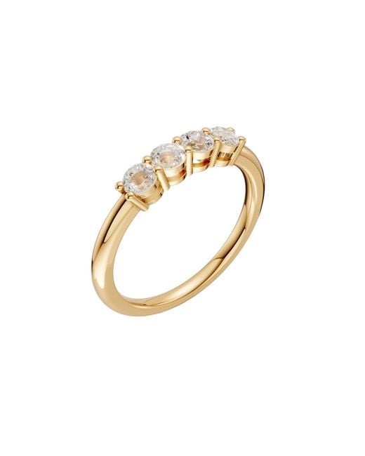 Aya Fine Jewelry Metallic Delicate Four Stone Lab Diamond Ring