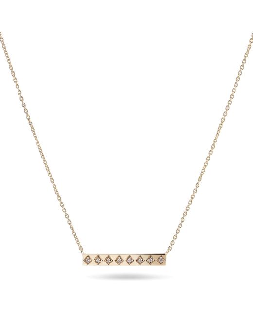 Zohreh V. Jewellery Metallic Diamond Bar Necklace 9k