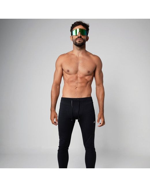 Aora Athletics Black Hybrid Kanzai Eco-Friendly Compression Tights For – High-Stretch Supportive Sustainable Leggings for men