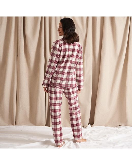 Pretty You London Purple Neutrals Plaid Pyjama Set