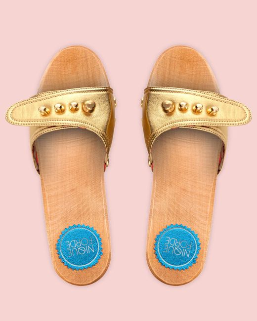 Nique Forde Metallic Butterscotch Georgie Sandals
