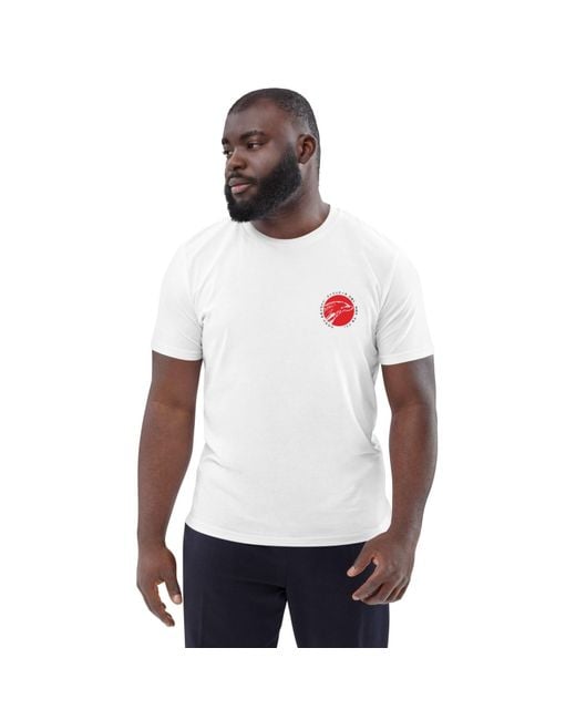 Anchor and Crew Blue Think Ocean Five Japan Gurafiku Organic Cotton T-Shirt for men