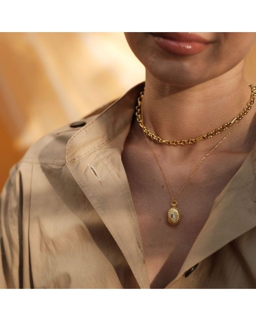 LINYA JEWELLERY Metallic Asteria Chain Necklace
