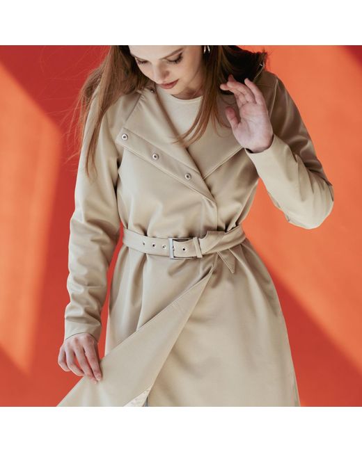 RainSisters Natural Neutrals Short Coat With Trapeze Cut