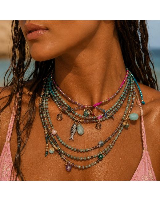 Persia Dona Jewelry Blue Gems X Seaside Necklace