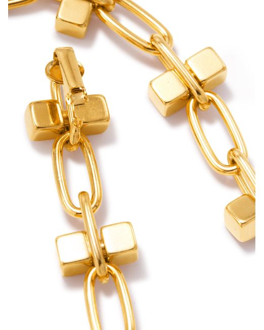 Jaredjamin Metallic Blockbuster Four Block Earrings